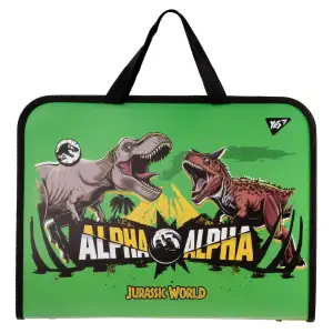 Папка-портфель YES Jurassic World FC на блискавці з тканинними ручками