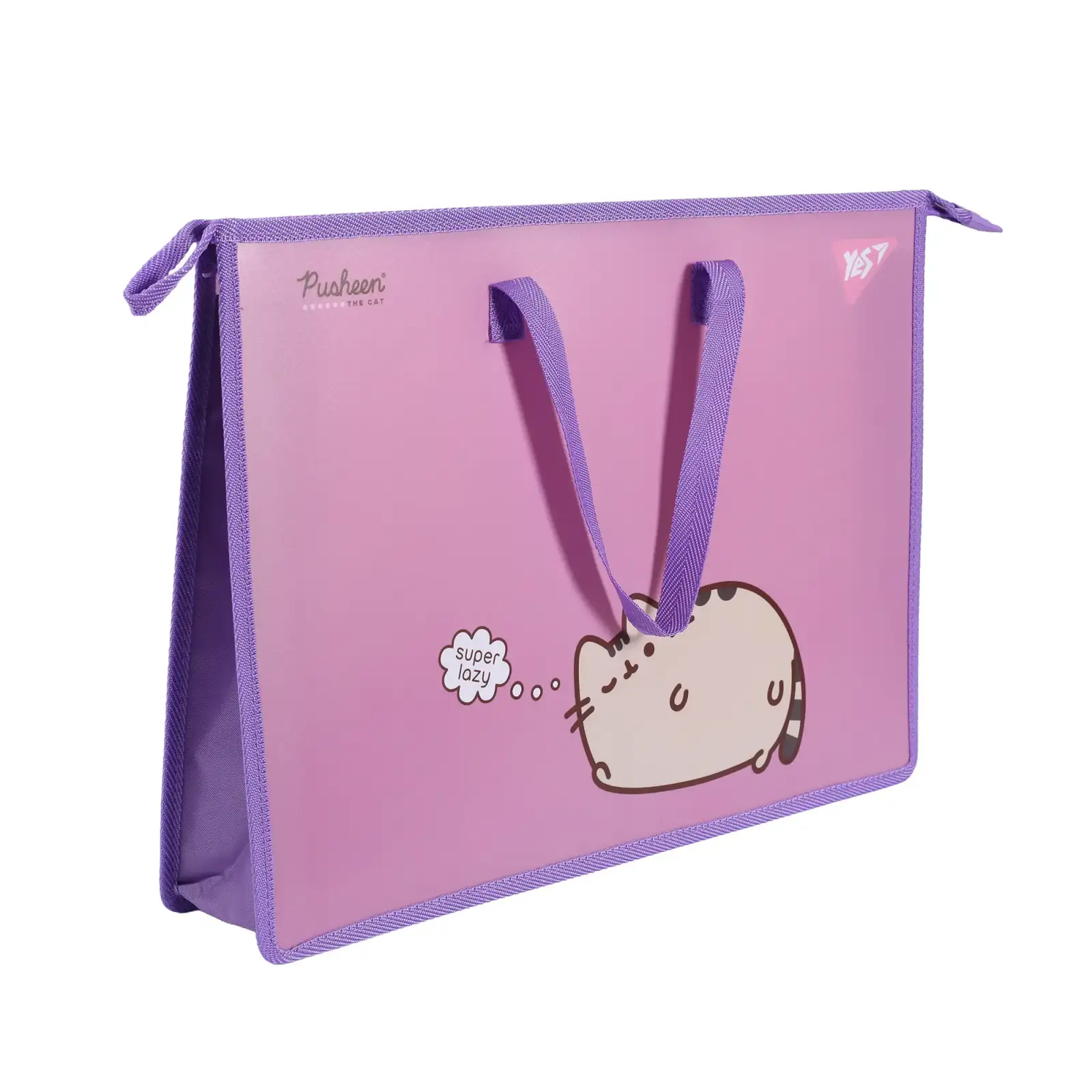 Папка портфель Yes Pusheen А3 з тканинними ручками
