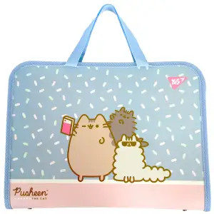 Папка-портфель Yes Pusheen FC на блискавці з тканинними ручками