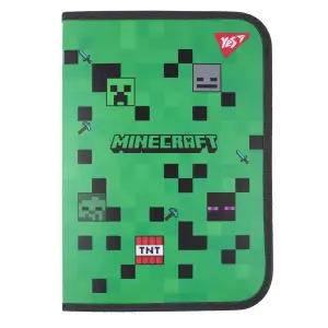 Папка факультативна пластикова Yes Minecraft А4 на блискавці з кишенею