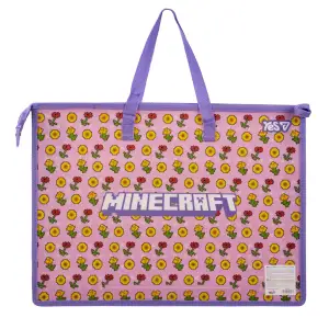 Папка-портфель Yes Minecraft. Bees FC на блискавці з тканинними ручками