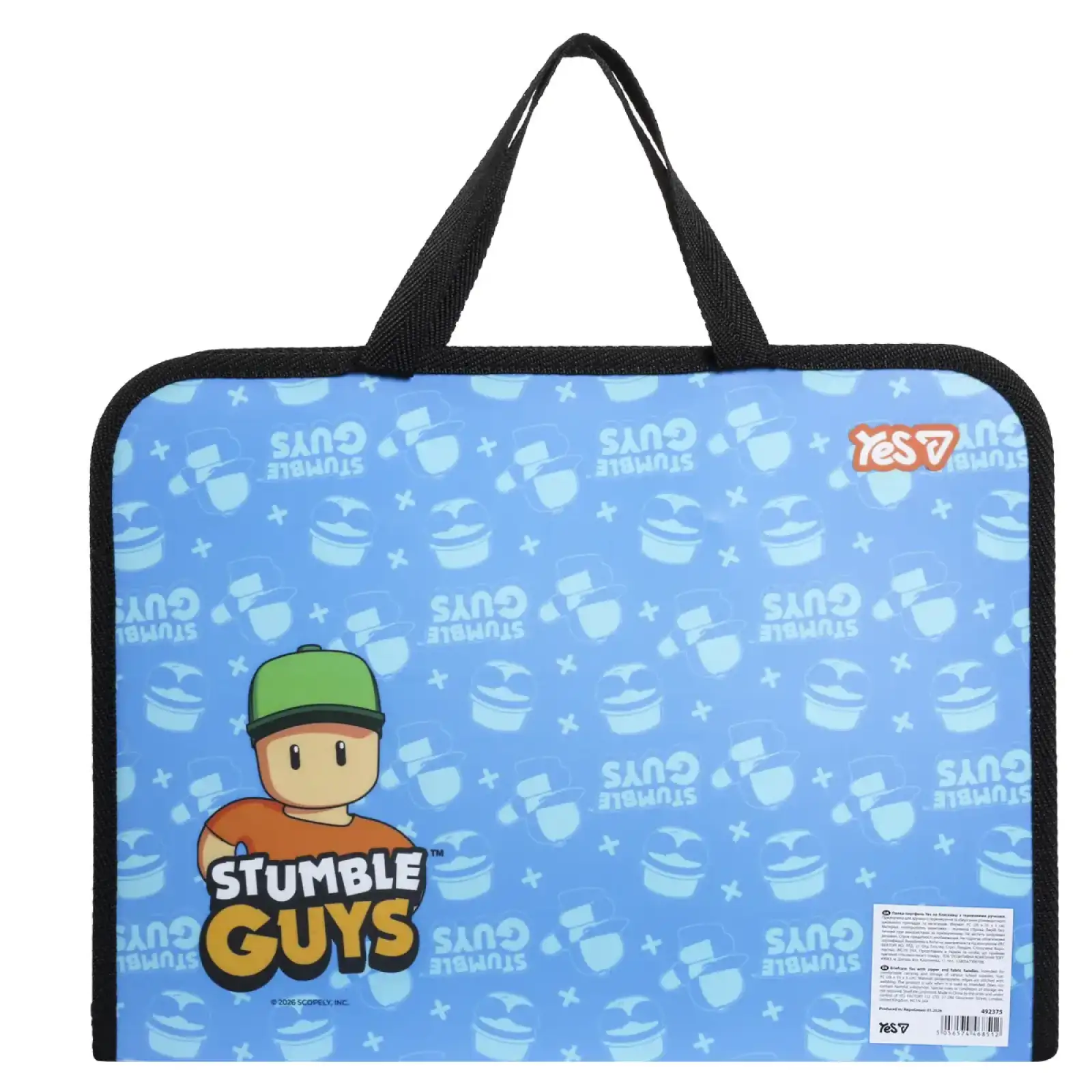 Папка-портфель Yes Stumble Guys FC на блискавці з тканинними ручками