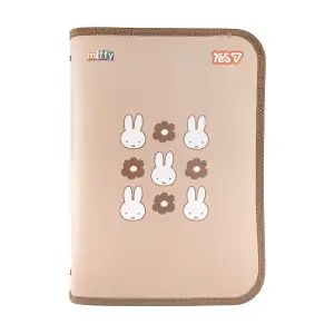Папка факультативна Yes Miffy А4 пластикова на блискавці з внутр кишенею