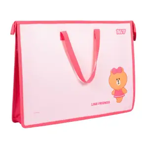 Папка портфель Yes Line Friends А3 з тканинними ручками