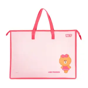 Папка портфель Yes Line Friends А3 з тканинними ручками