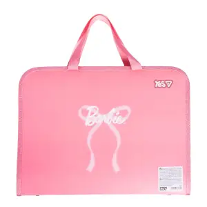 Папка-портфель Yes Barbie Shiny FC на молнии с тканевыми ручками
