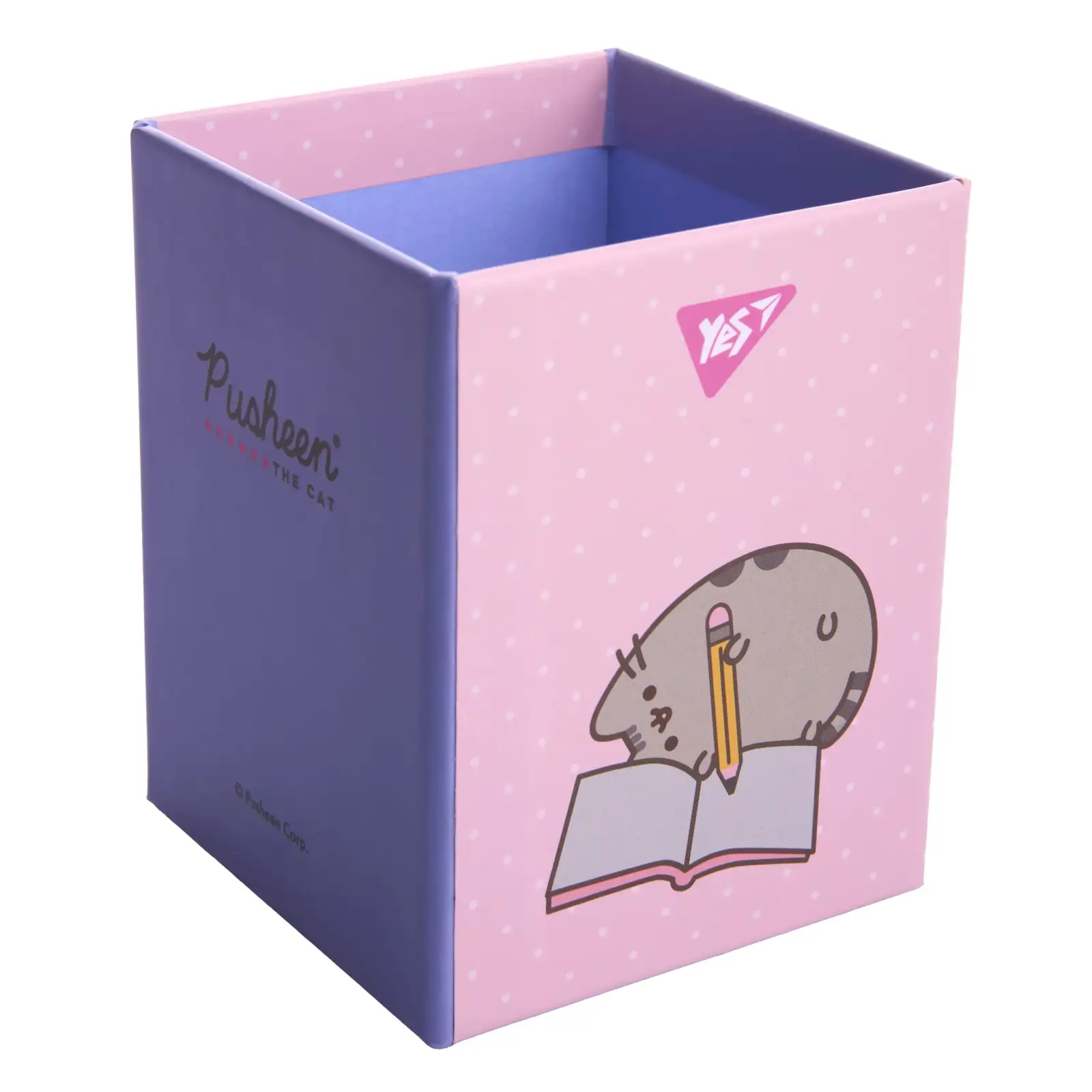 Стакан для письменных принадлежностей Yes Pusheen картон розовый