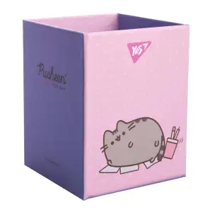 Стакан для письмового приладдя Yes Pusheen картон рожевий