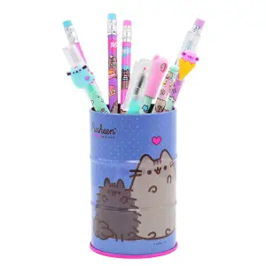Стакан-подставка бочка Yes Pusheen металлический голубой