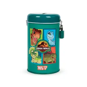 Копилка круглая Yes Jurassic World металлическая 13 х 7,6 см