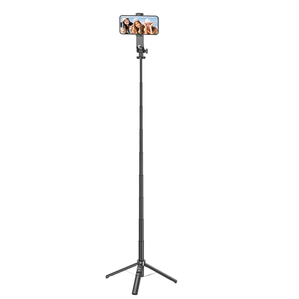 Селфі-монопод HOCO K21 Stream aluminum alloy live broadcast holder Black (6942007609975 )