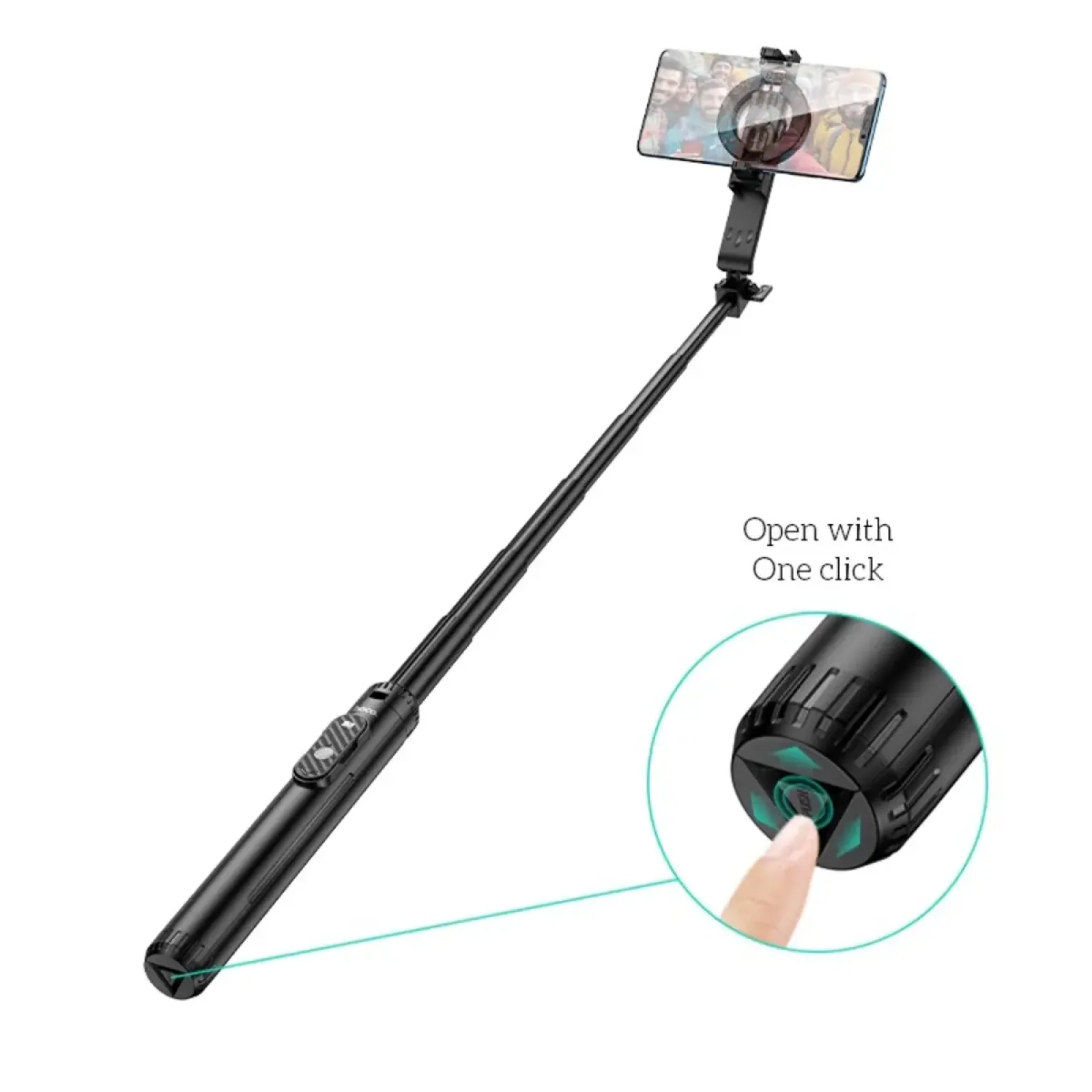 Селфі-монопод HOCO K25 Sherkhan magnetic aluminum alloy live broadcast holder Black (6942007646314)