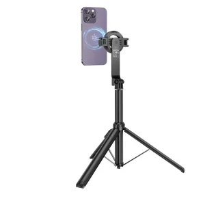 Селфі-монопод HOCO K25 Sherkhan magnetic aluminum alloy live broadcast holder Black (6942007646314)