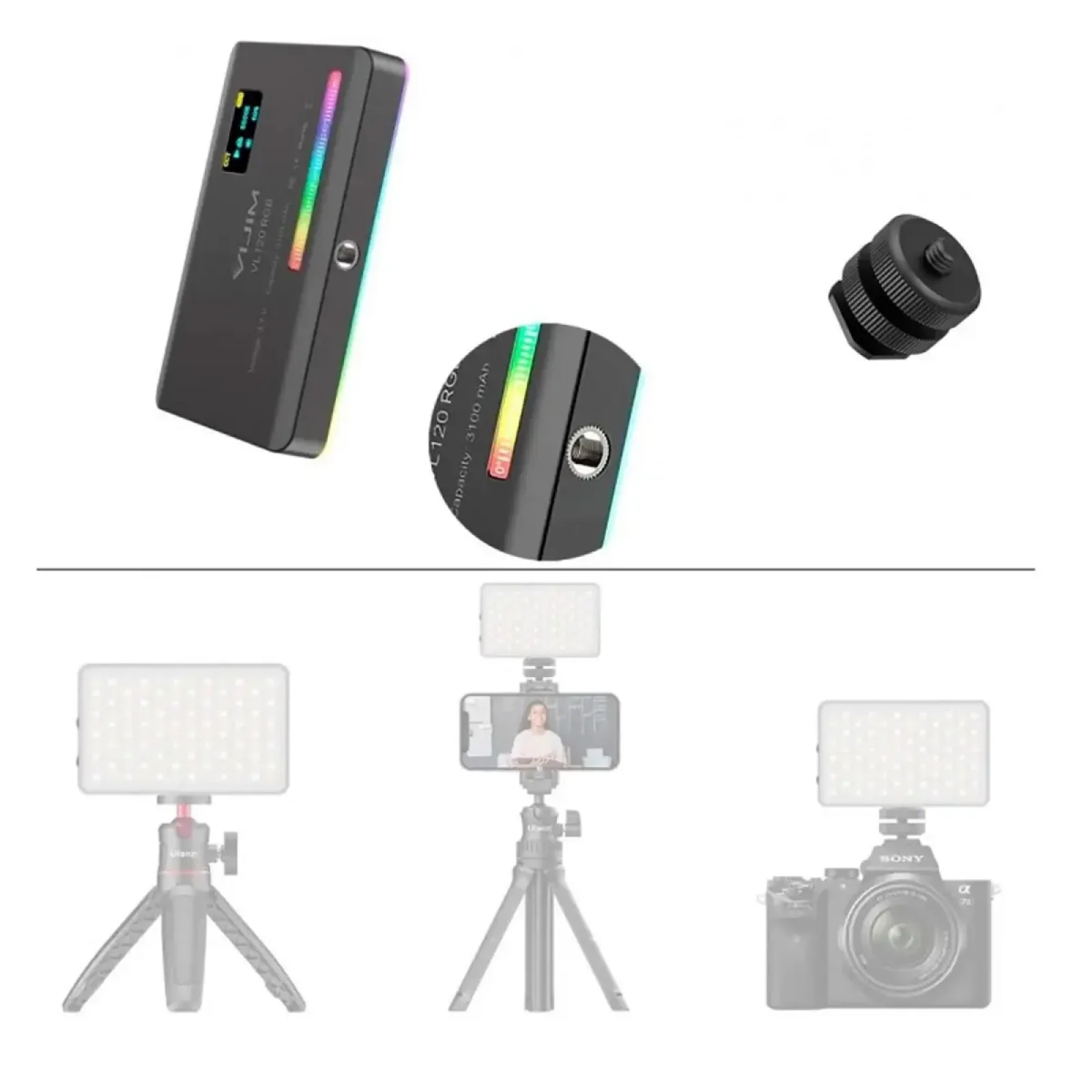 Відеосвітло Ulanzi Vijim VL120RGB light Black (UV-2346 VL120RGB)
