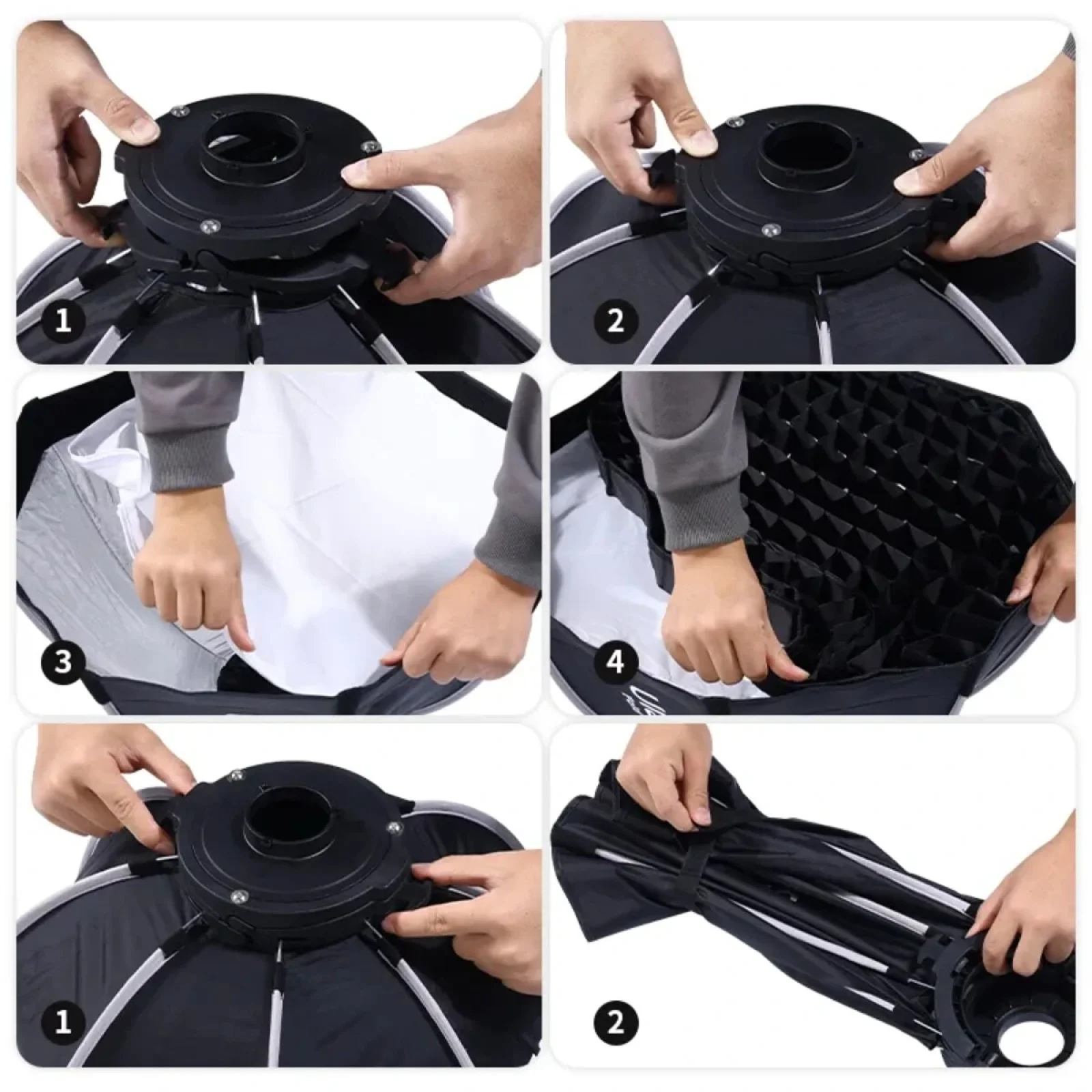 Відеосвітло Ulanzi Vijim40cm Octagonal Softbox with Mini Bowens Mount and Grid (L066 LAS002) (UV-L066)