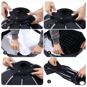 Відеосвітло Ulanzi Vijim40cm Octagonal Softbox with Mini Bowens Mount and Grid (L066 LAS002) (UV-L066)