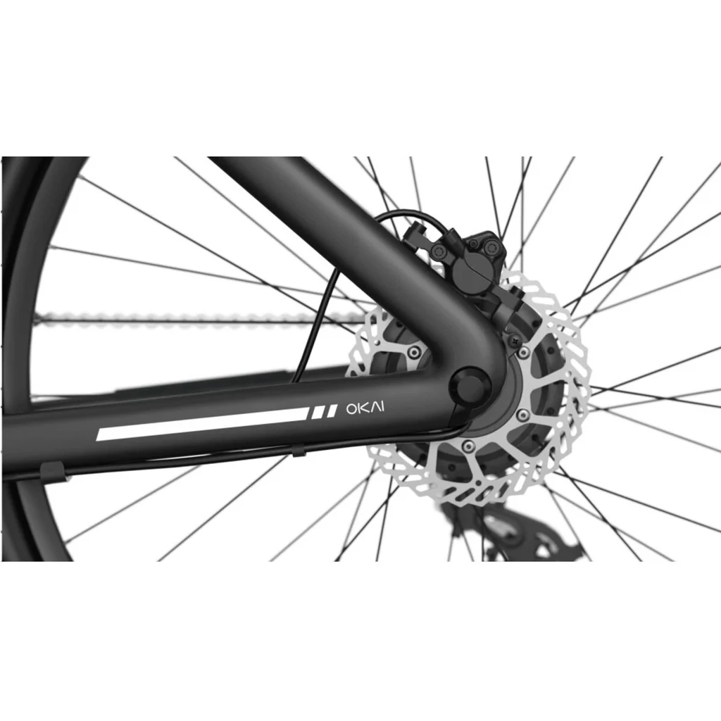 Електровелосипед OKAI EB60 Black 28', 350(550)W, 9,6Ah, 100km, 25km\h, NFC, App, 23kg (EB60-B)