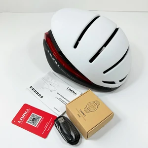 Захисний шолом Livall EVO21 (L) Snow (58-62см), передній та задній ліхтар поворотів та стопів, додаток, Bluetooth, пульт BR80 (LIV-LEVO21-4342)