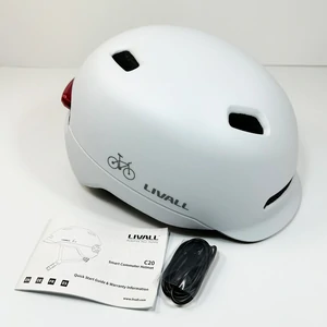 Захисний шолом Livall C20 (L) White (57-61см), сигнал стопів (LIV-000C20-4342)
