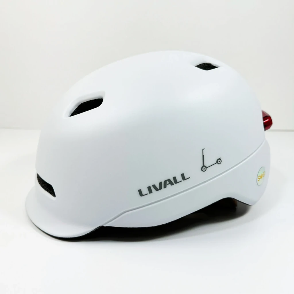 Захисний шолом Livall C20 (M) White (54-58см), сигнал стопів (LIV-000C20-4242)