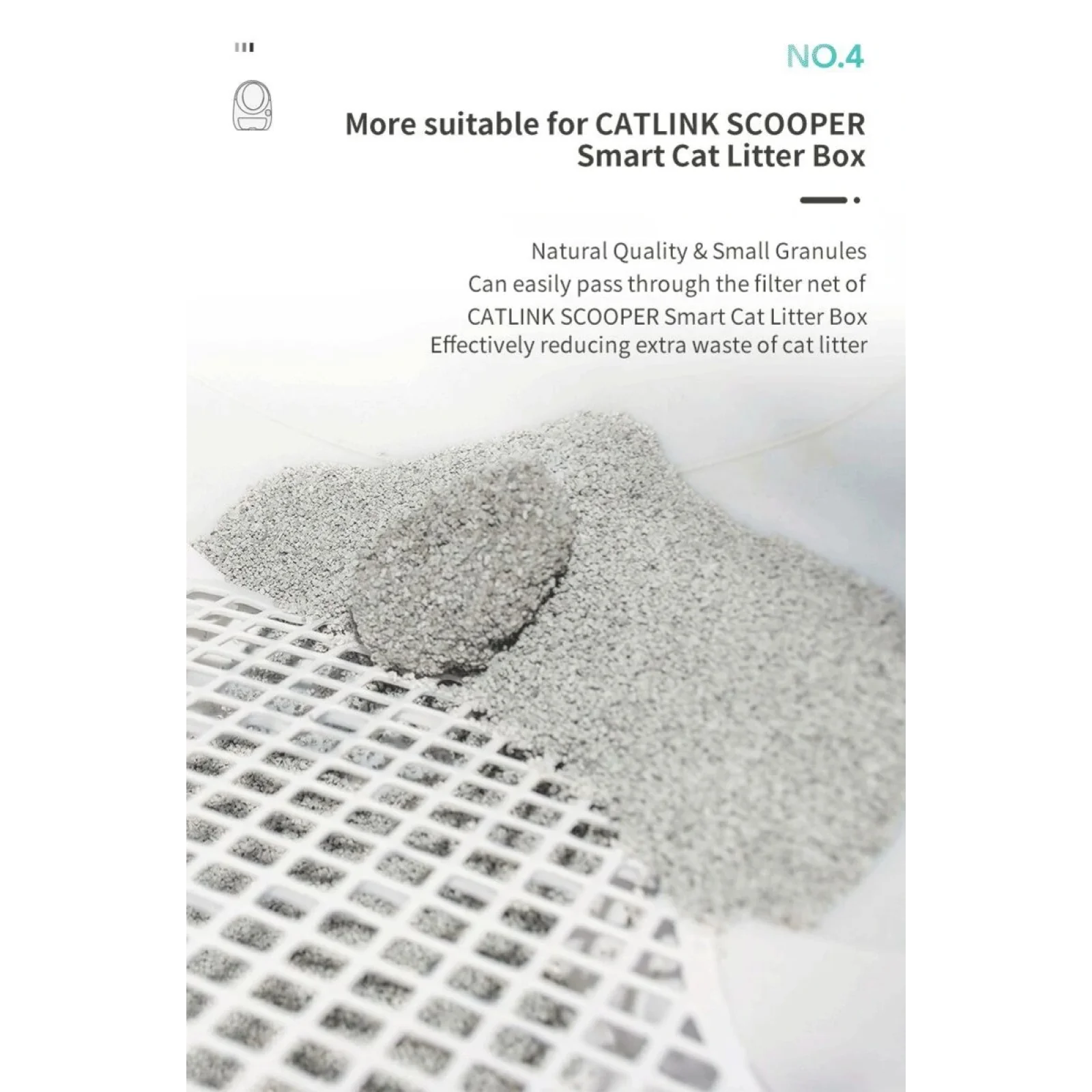 Бентонітовий наповнювач для котячих туалетів CATLINK Mars 2.0*4 пакети (6972884750477)