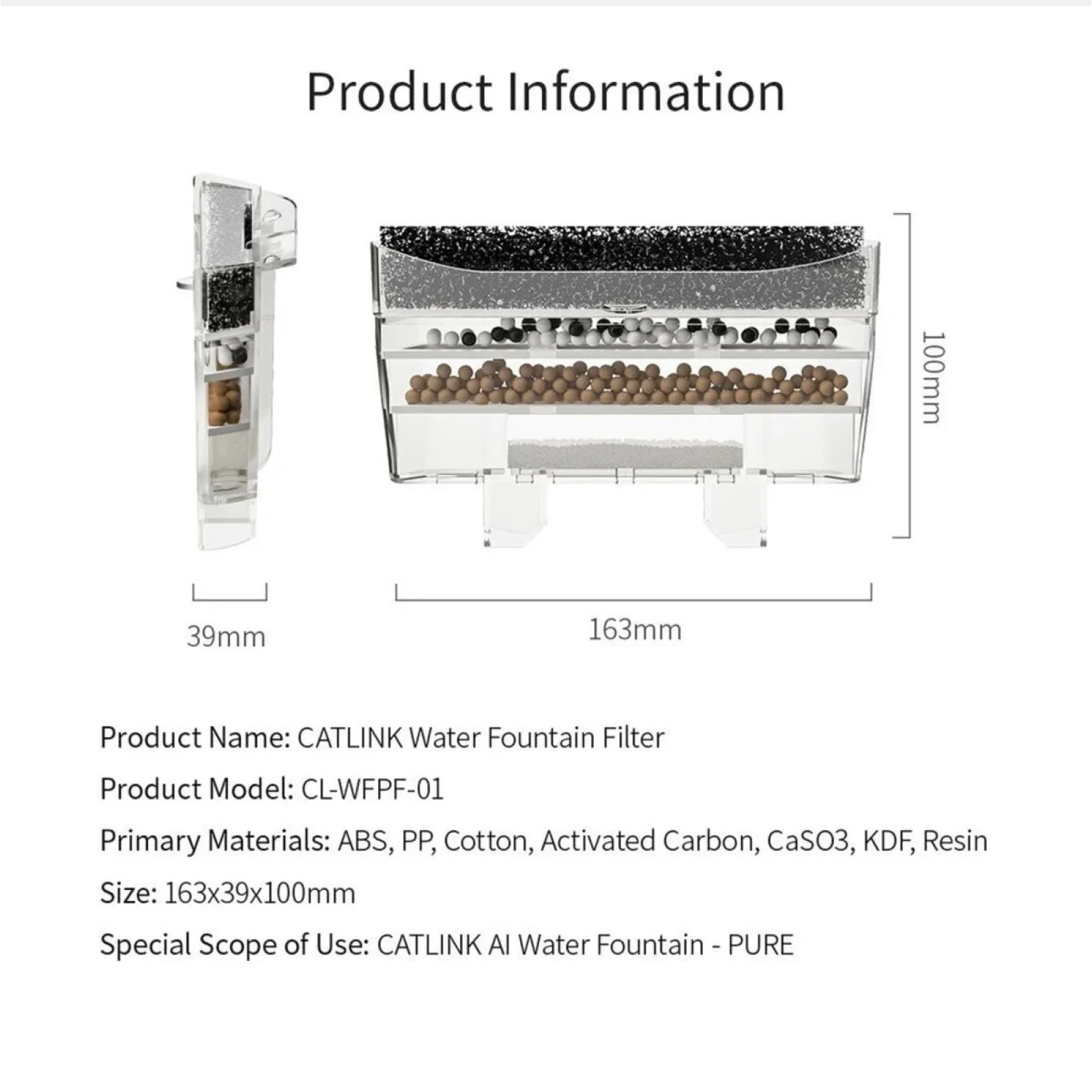 Фільтр CATLINK PURE Water Fountain - 5 шт (6972884750422)