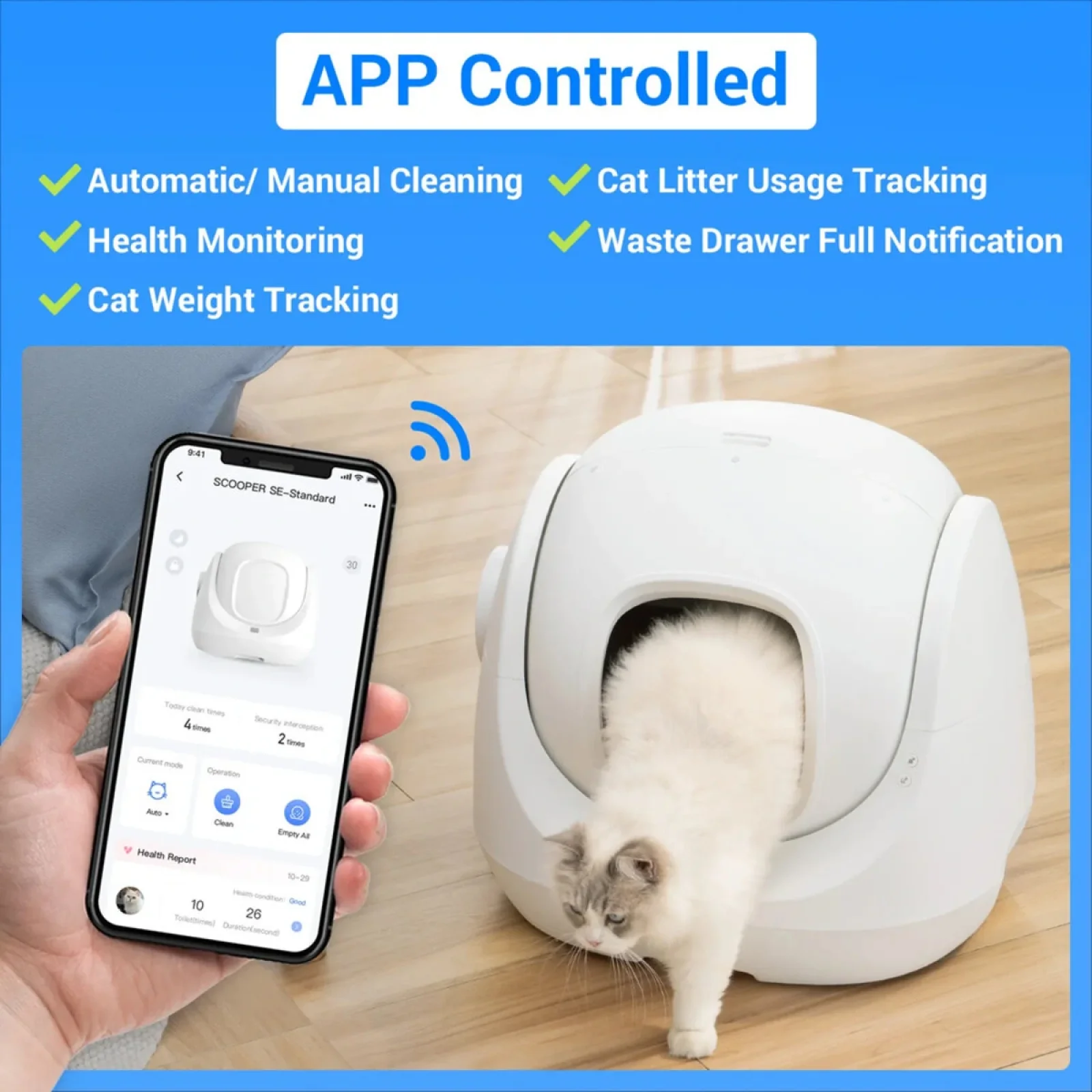 Смарт автоматичний лоток CATLINK Smart Litter Box - Scooper SE Baymax (6972884750842)