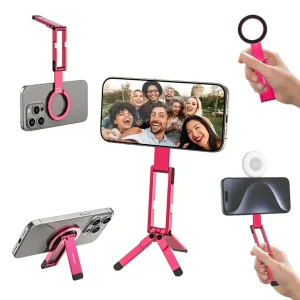 Тримач телефона Ulanzi MA60 Foldable Magnetic Phone Tripod(Pink) (S039)