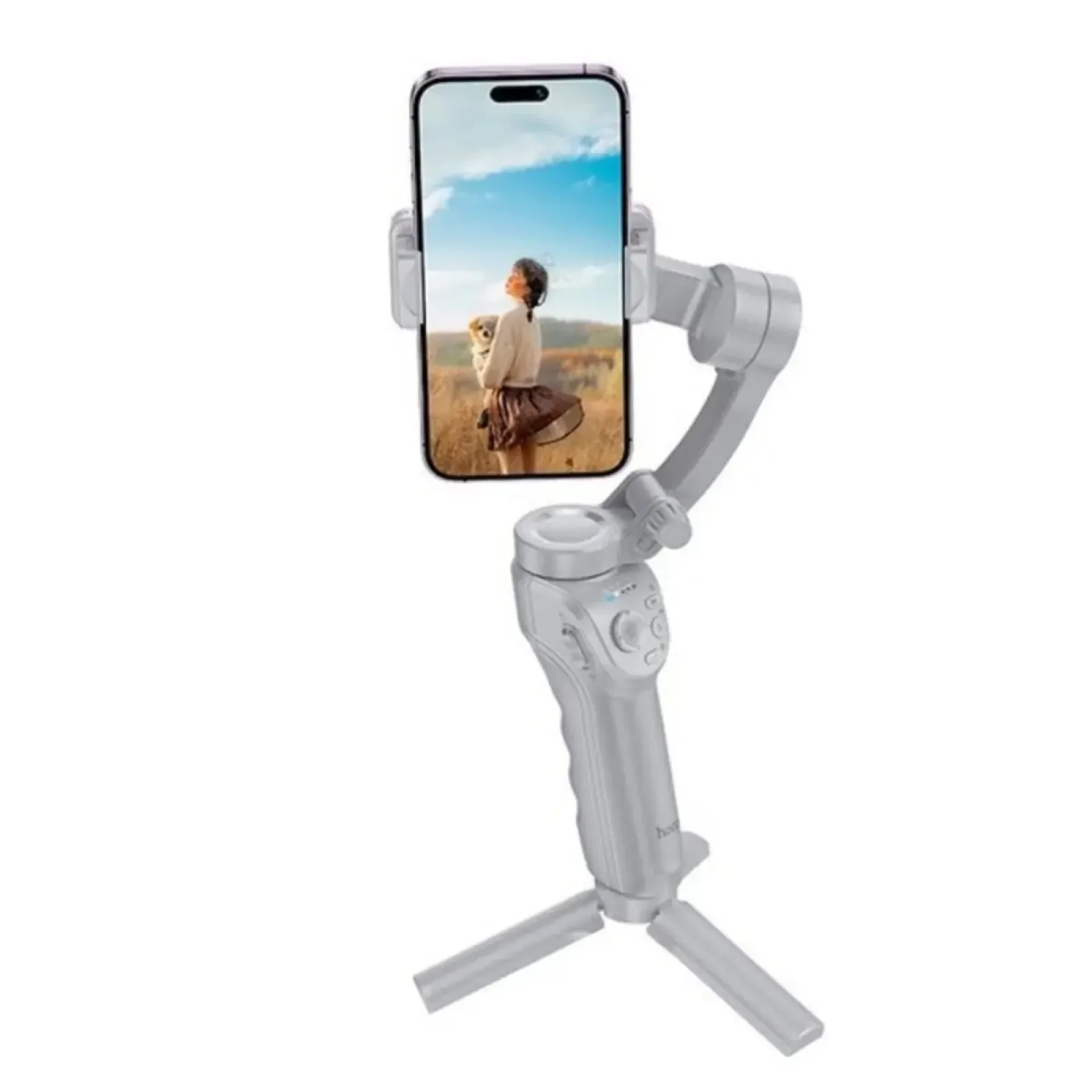 Триосьовий стабілізатор HOCO K24 Support 3-axis smart gimbal Gray (6942007635547) UA