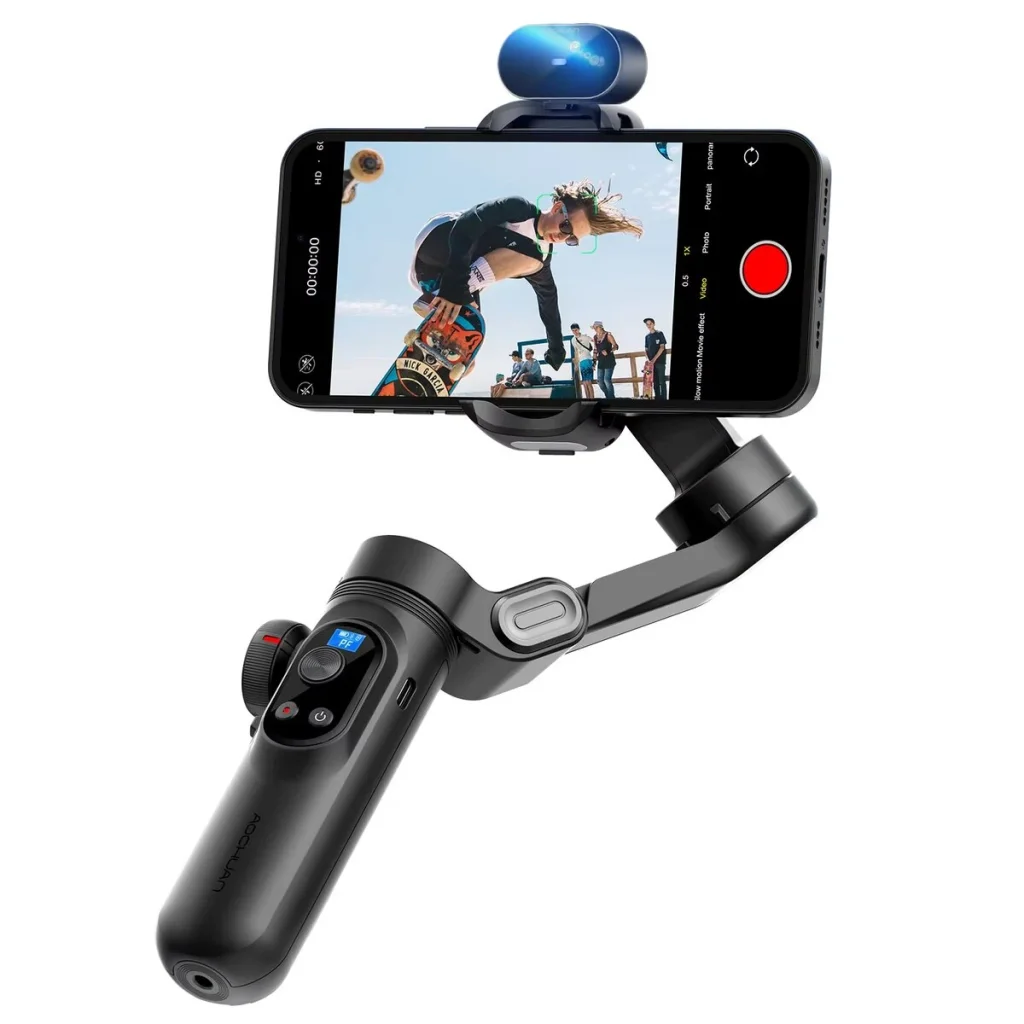Триосьовий стабілізатор AOCHUAN Professional Gimbal Stabilizer for Smartphone SMART X Pro AI Black (AOCHUAN-SMARTXPROAI-B) UA