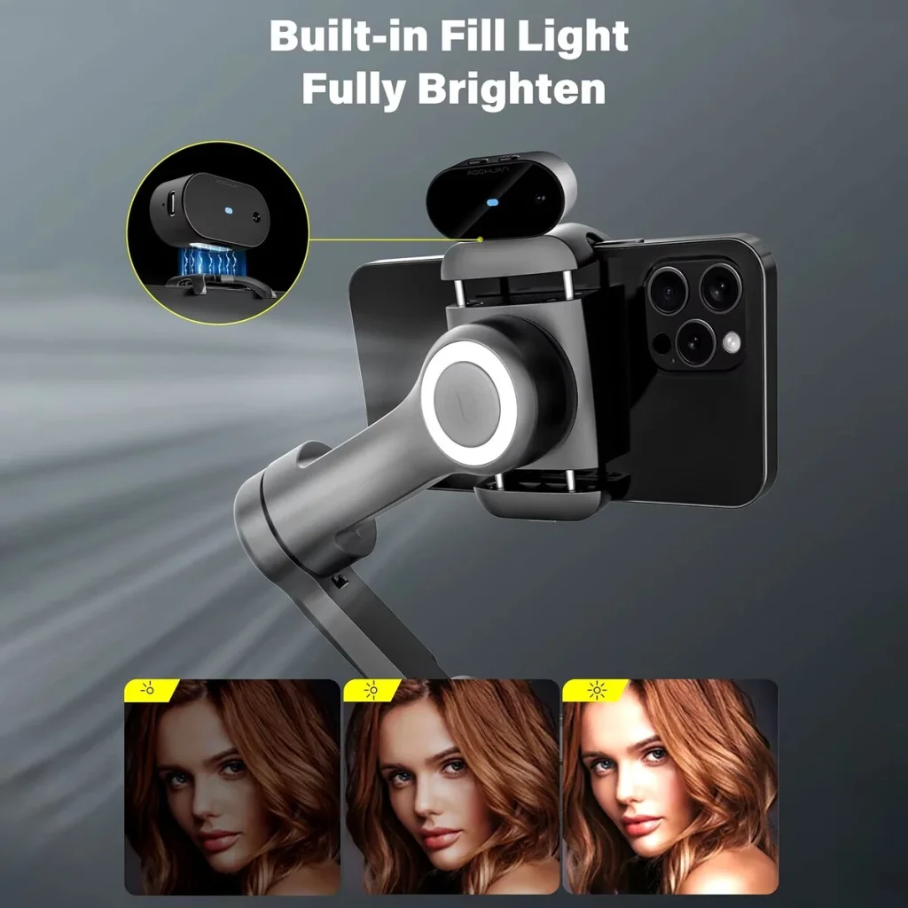 Триосьовий стабілізатор AOCHUAN Professional Gimbal Stabilizer for Smartphone SMART X Pro AI Black (AOCHUAN-SMARTXPROAI-B) UA