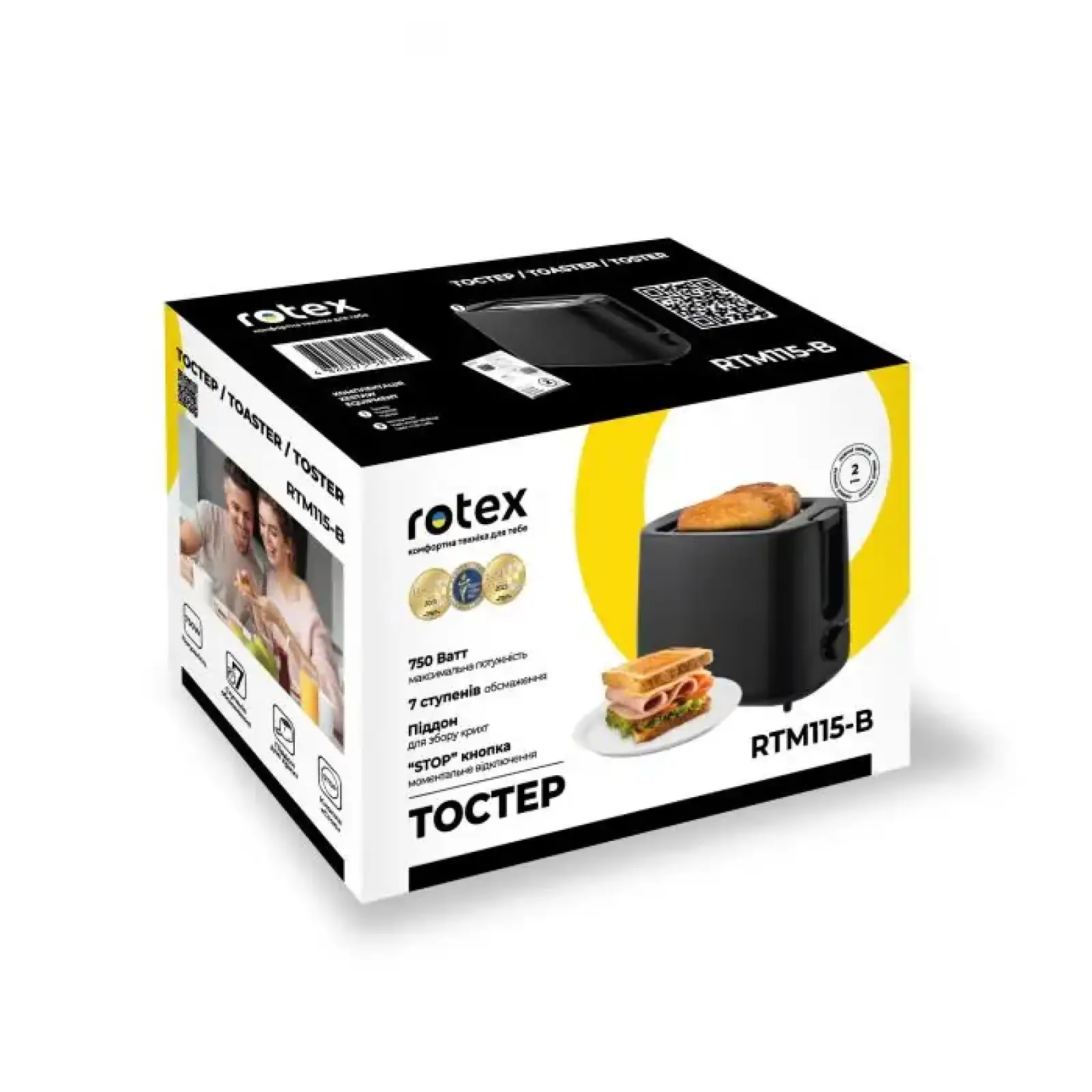 Тостер Rotex RTM115-B UA