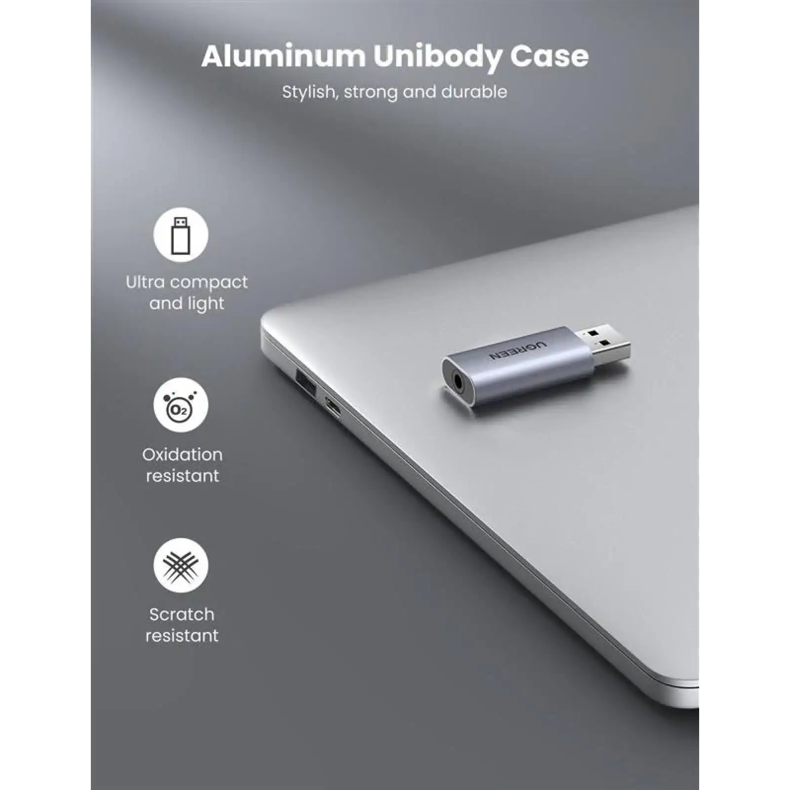 Звукова карта Ugreen CM383 Gray (80864) UA
