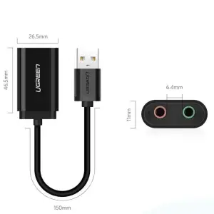Звукова карта Ugreen US205 Black (30724) UA