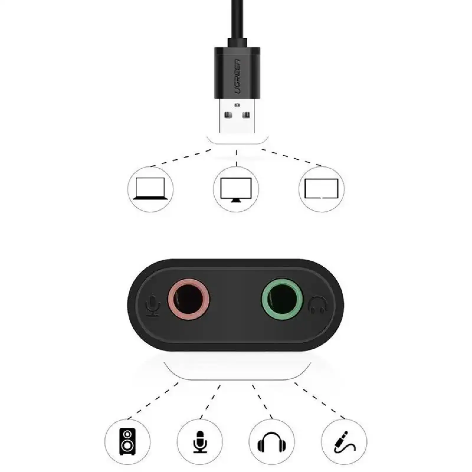Звукова карта Ugreen US205 Black (30724) UA