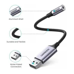 Звукова карта Ugreen CM477 Gray (30757) UA