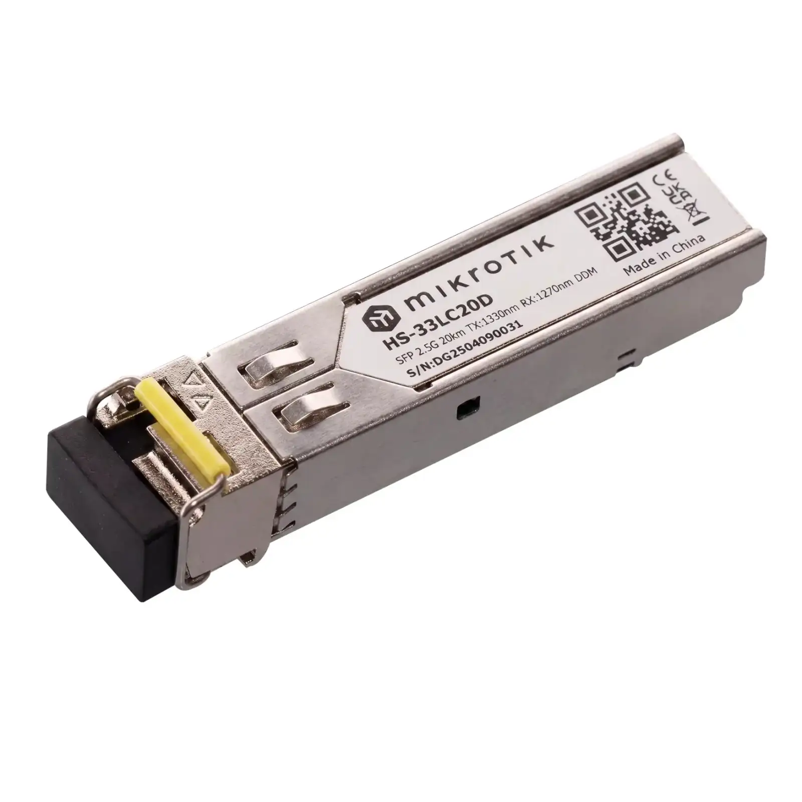 Пара оптичних модулів SFP Mikrotik HS-2733LC20D (пара HS-27LC20D + HS-33LC20, 1.25G/2.5G SM 20km 1270/1330) UA