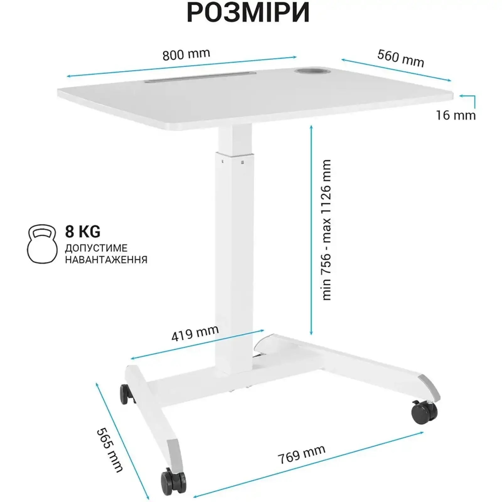 Комп`ютерний стіл OfficePro ODM380W UA