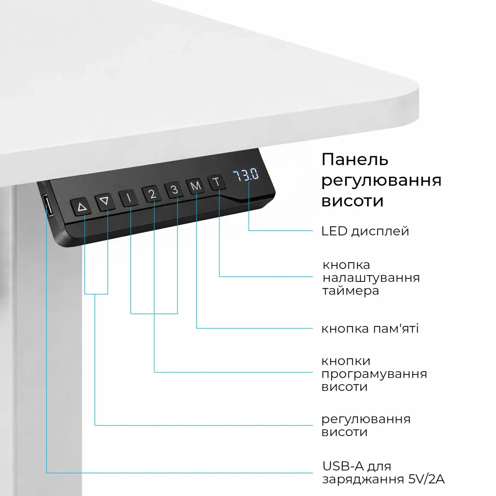 Комп`ютерний стіл OfficePro ODE1880W UA