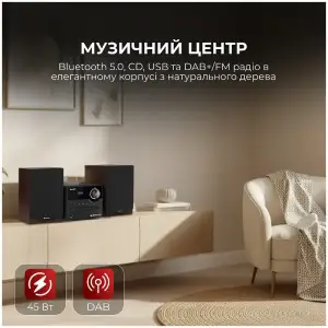 Микросистема Sharp Micro Sound System Brown (XL-B517D(BR)) UA