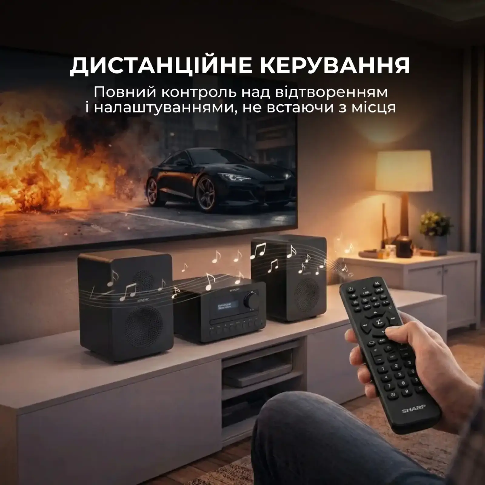 Микросистема Sharp Micro Sound System Black (XL-B520D(BK)) UA