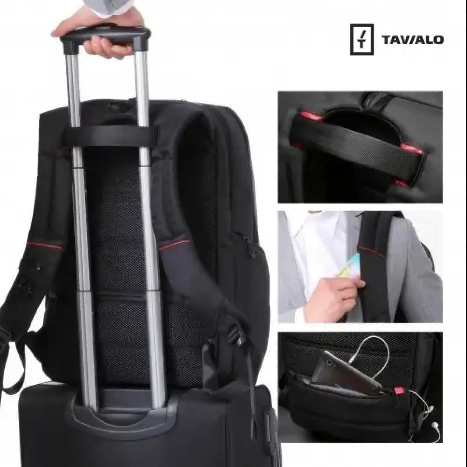 Рюкзак Tavialo Smart TB20-1 чорний, 20л (TB20-124BL) UA