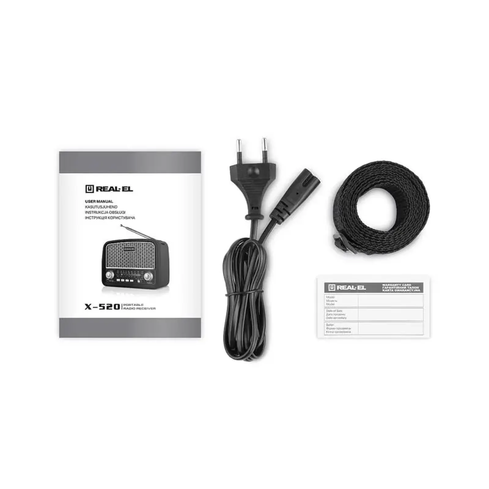 Радіоприймач REAL-EL X-520 Black UA