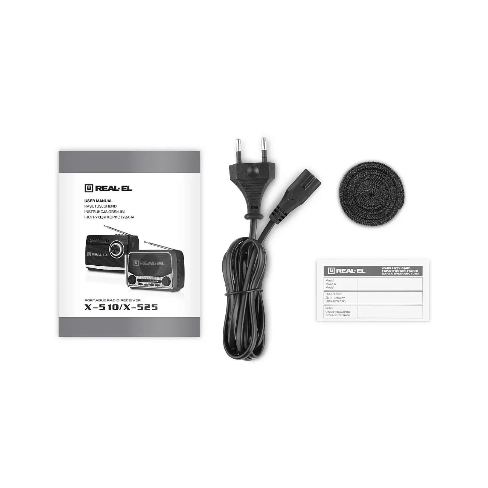 Радіоприймач REAL-EL X-525 Grey UA
