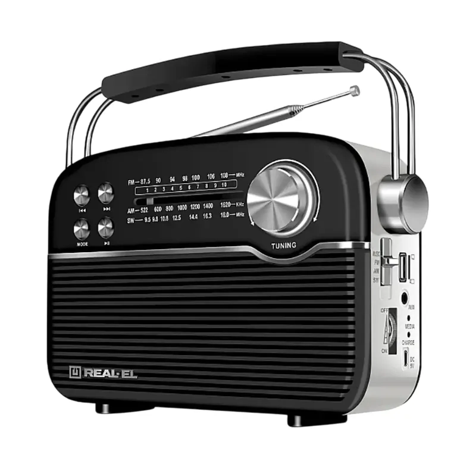 Радіоприймач REAL-EL X-545 Black UA