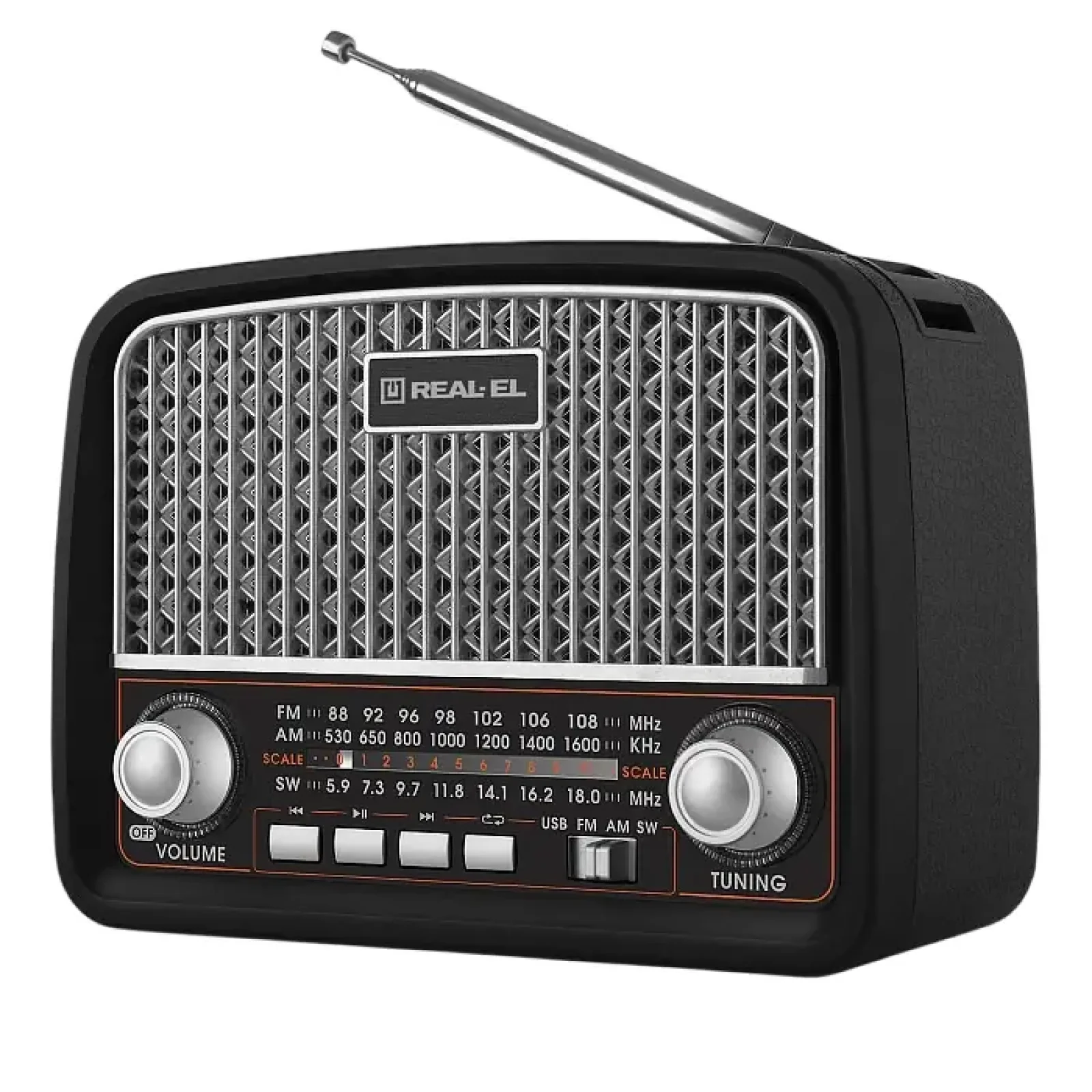 Радіоприймач REAL-EL X-520 Black UA