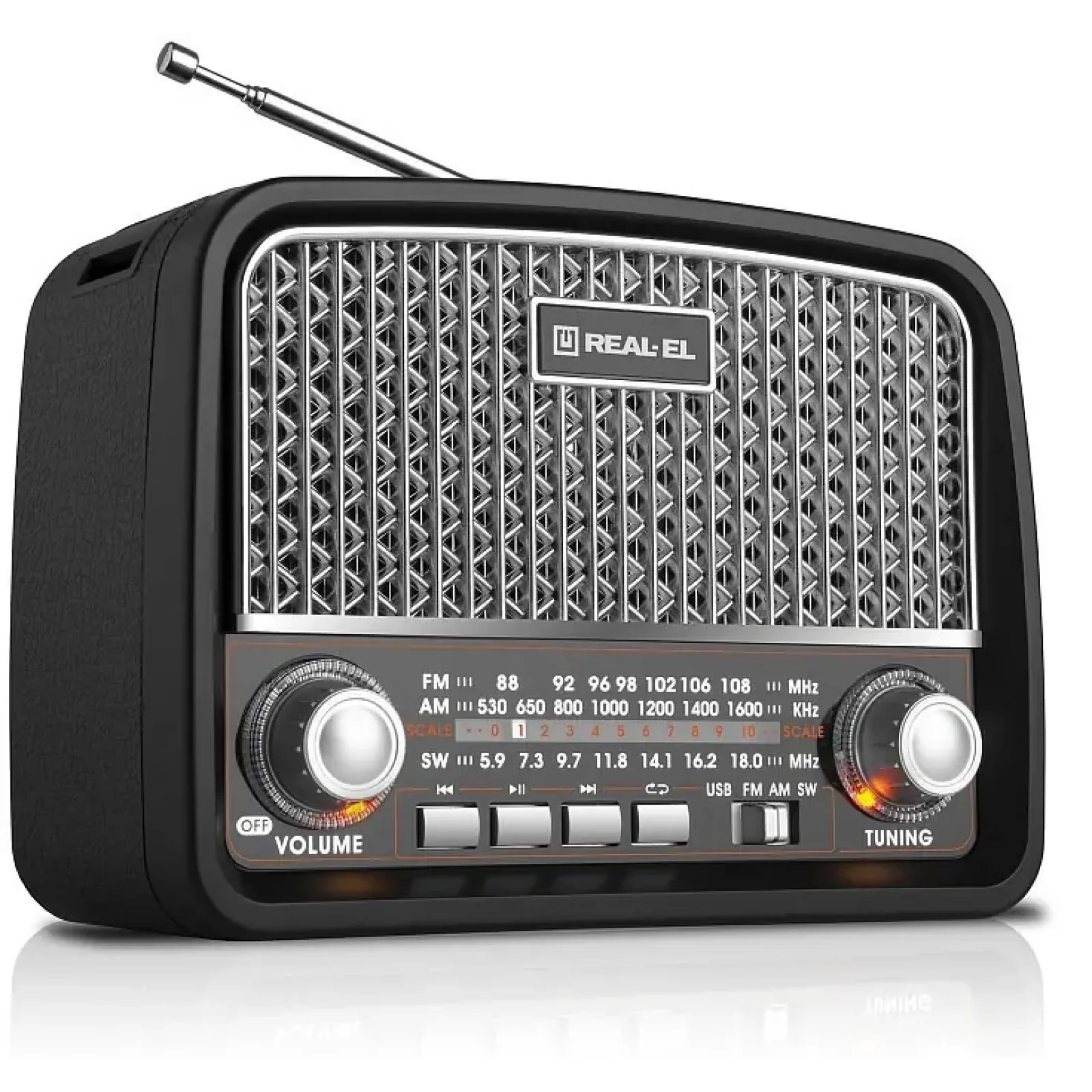 Радіоприймач REAL-EL X-520 Black UA