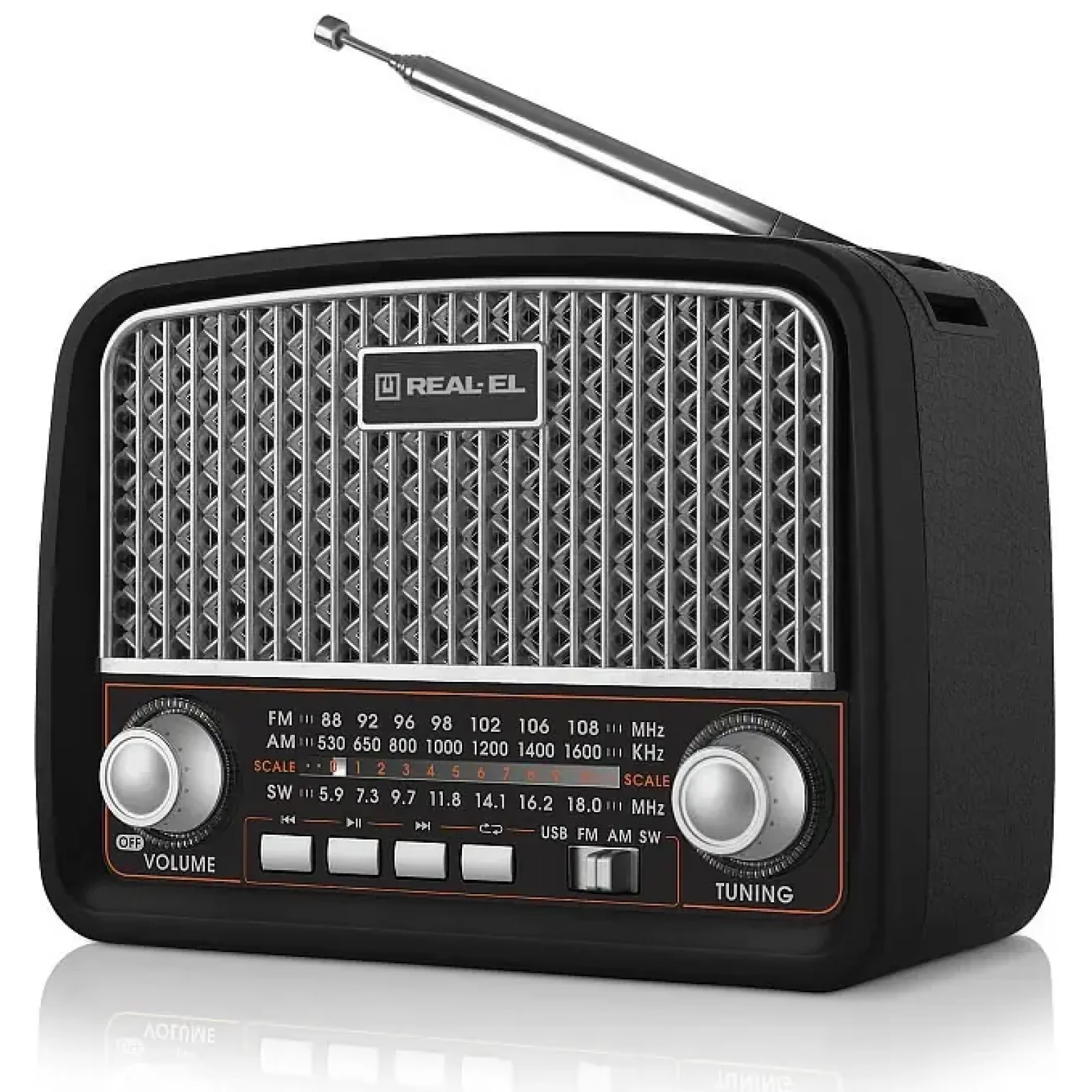 Радіоприймач REAL-EL X-520 Black UA