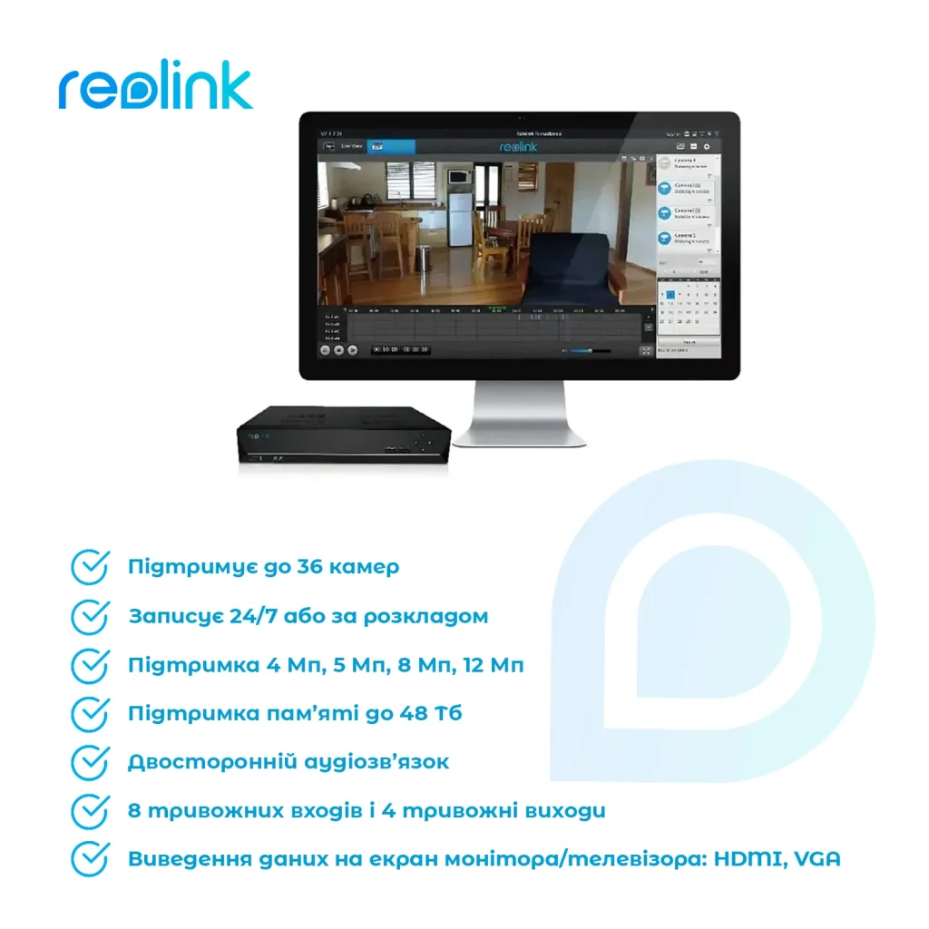 Видеорегистратор Reolink RLN36 UA
