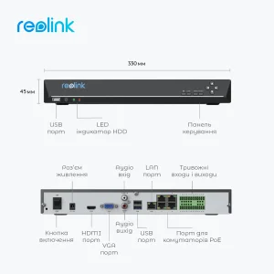 Видеорегистратор Reolink RLN36 UA